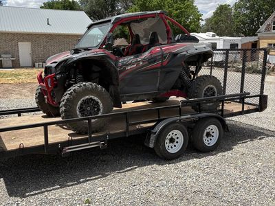 Sturdy Dual-Axle UTV/ATV Trailer with Ramp - Perfect for Hauling Your Toys