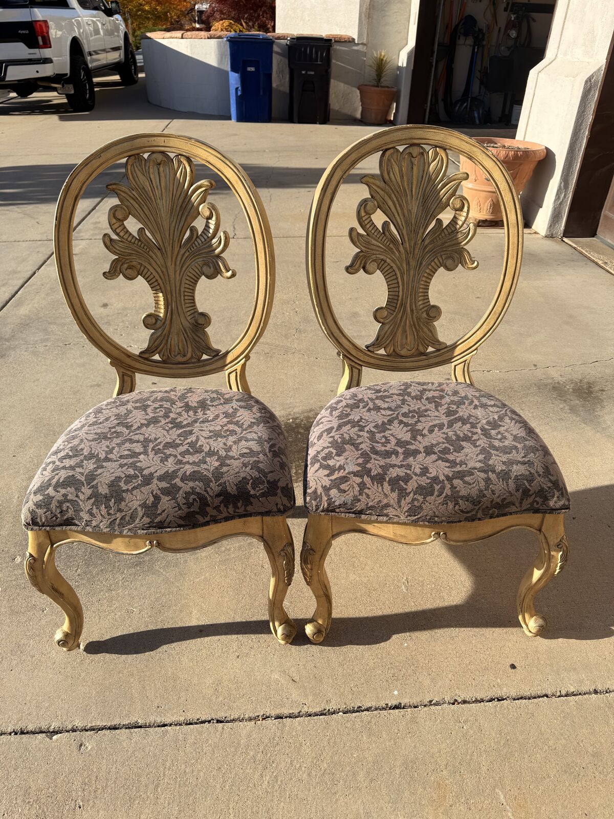 Vintage Upholstered Dining Chairs