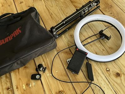 Sunpak LED Ring Light Kit with Stand and Carrying Case