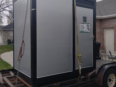 Portable Toilet & Sink Unit - Self-Contained Restroom Solution with Hot/Cold Water Hookups