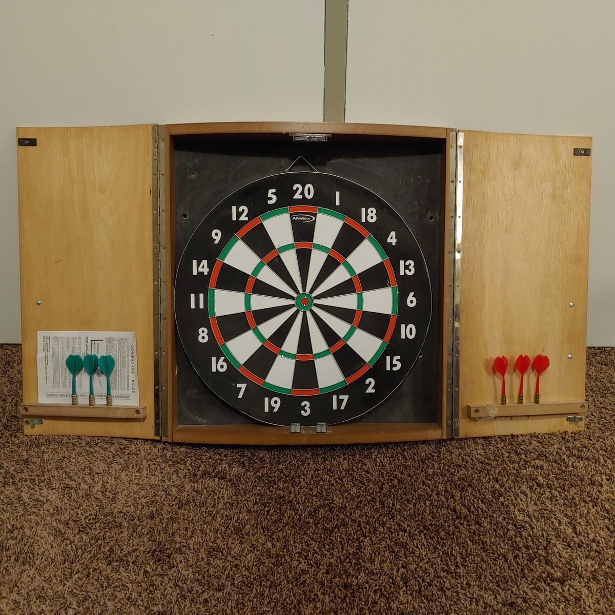 Dartboard and Cabinet. REAL board. No plastic