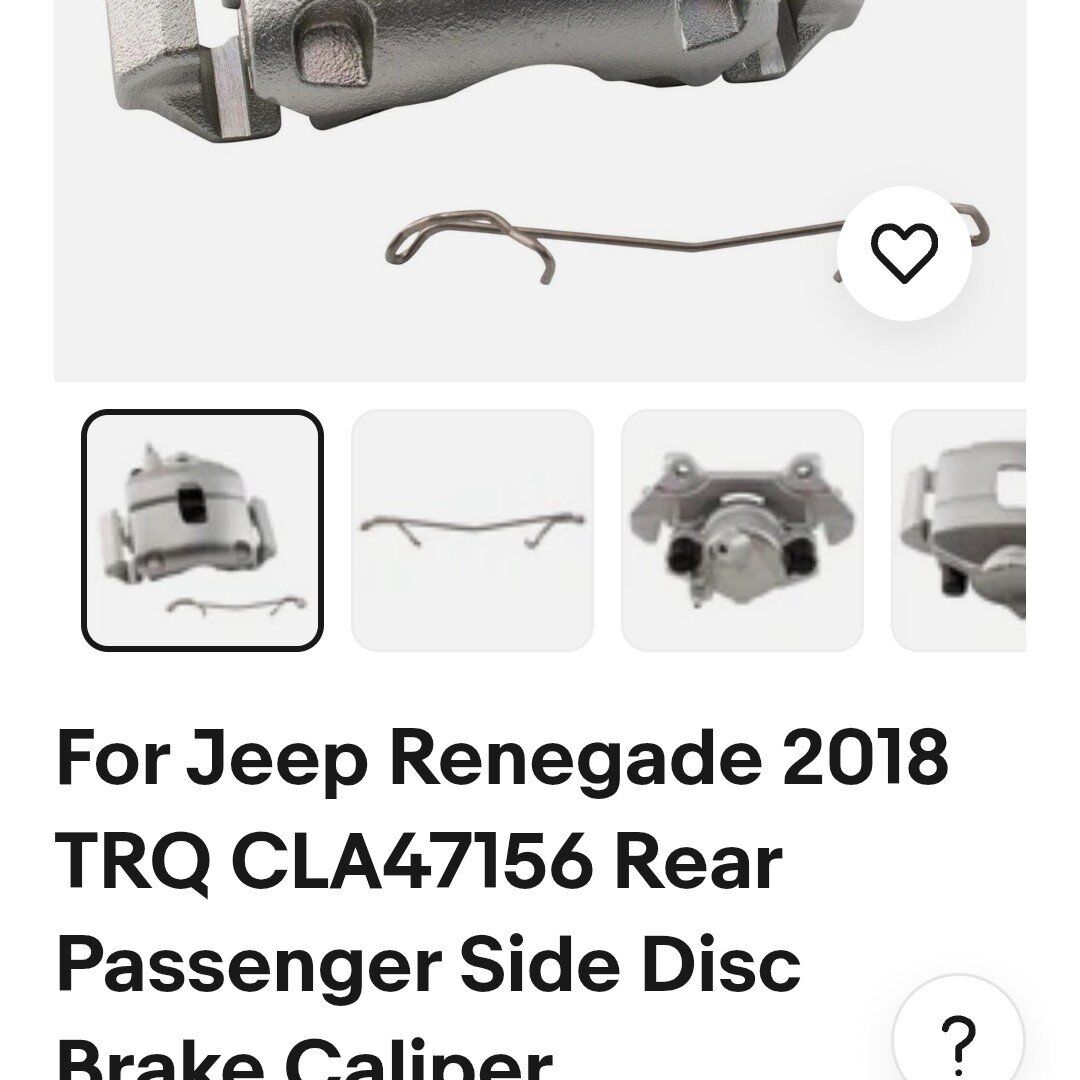 Jeep Renegade 2018 TRQ CLA47156 Rear Disc Caliper