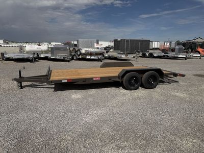 2027 Trueline 7x18 Quality 7K Flatbed Car Hauler Trailer Dovetail