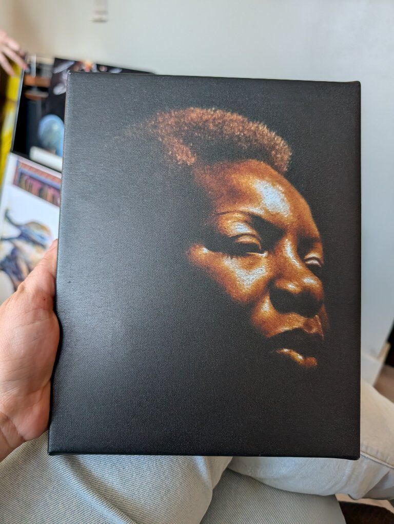 Nina Simone hand painted portait