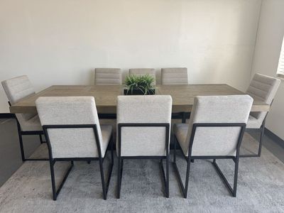 LIKE NEW COSTCO 9-PIECE DINING TABLE SET