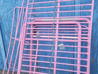 pink loft bed