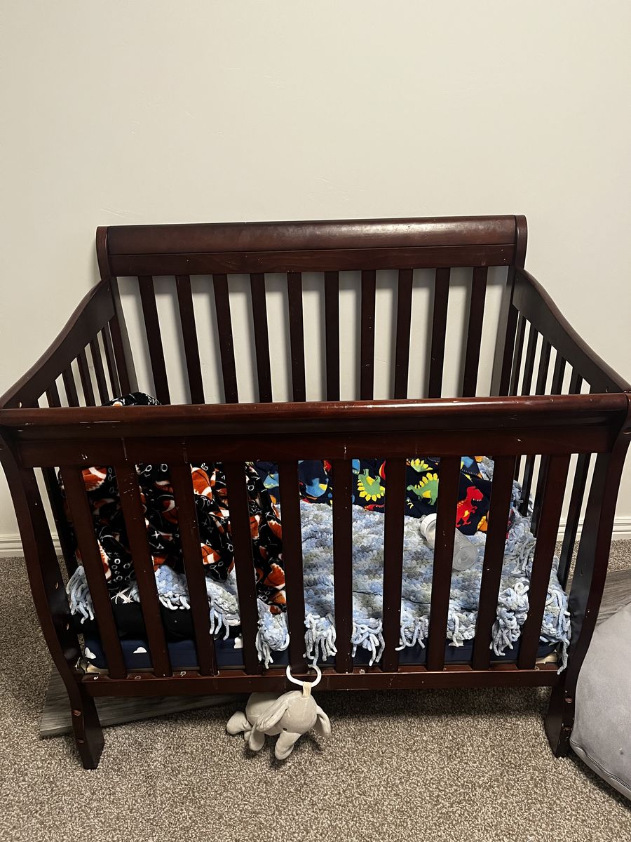 Crib, Changing Table, And Two Drawers