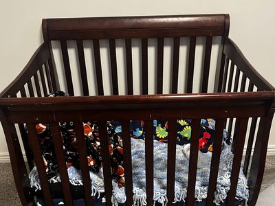 Crib, Changing Table, And Two Drawers