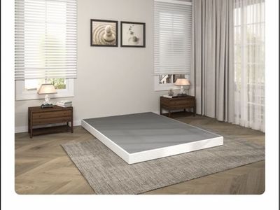 Queen metal box spring w/fabric cover