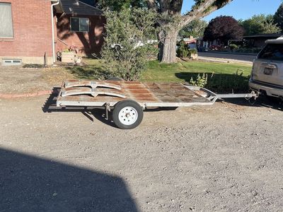 Single Axle Flatbed Utility Trailer with Ramps - ATV/Utility Use