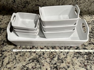 Baum 7-piece White Serving Set