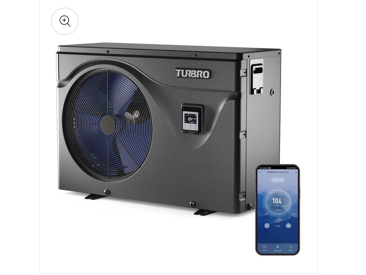 Turbro Inverter Pool Heat Pump, 75K BTU (new)