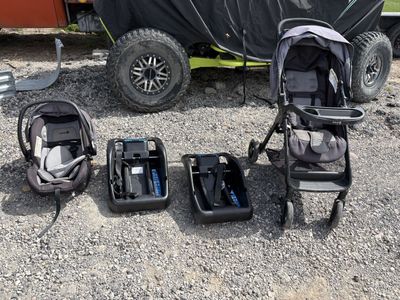 Car seat, 2 bases and the stroller
