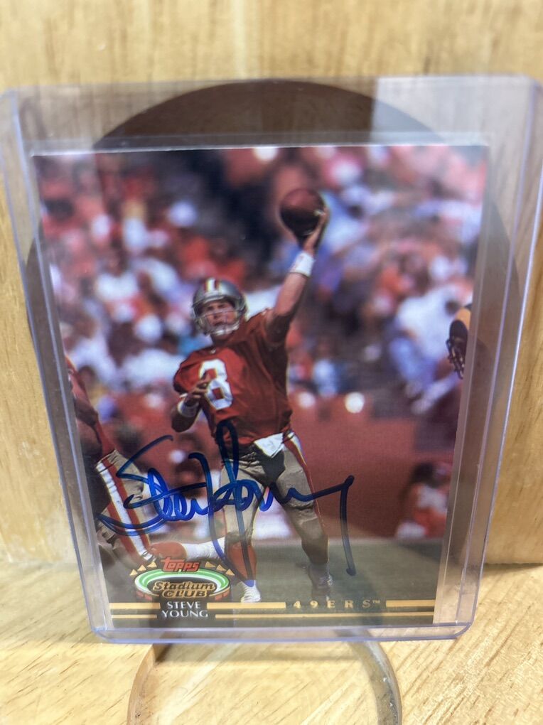 Steve Young Autograph Football Card Signed Auto