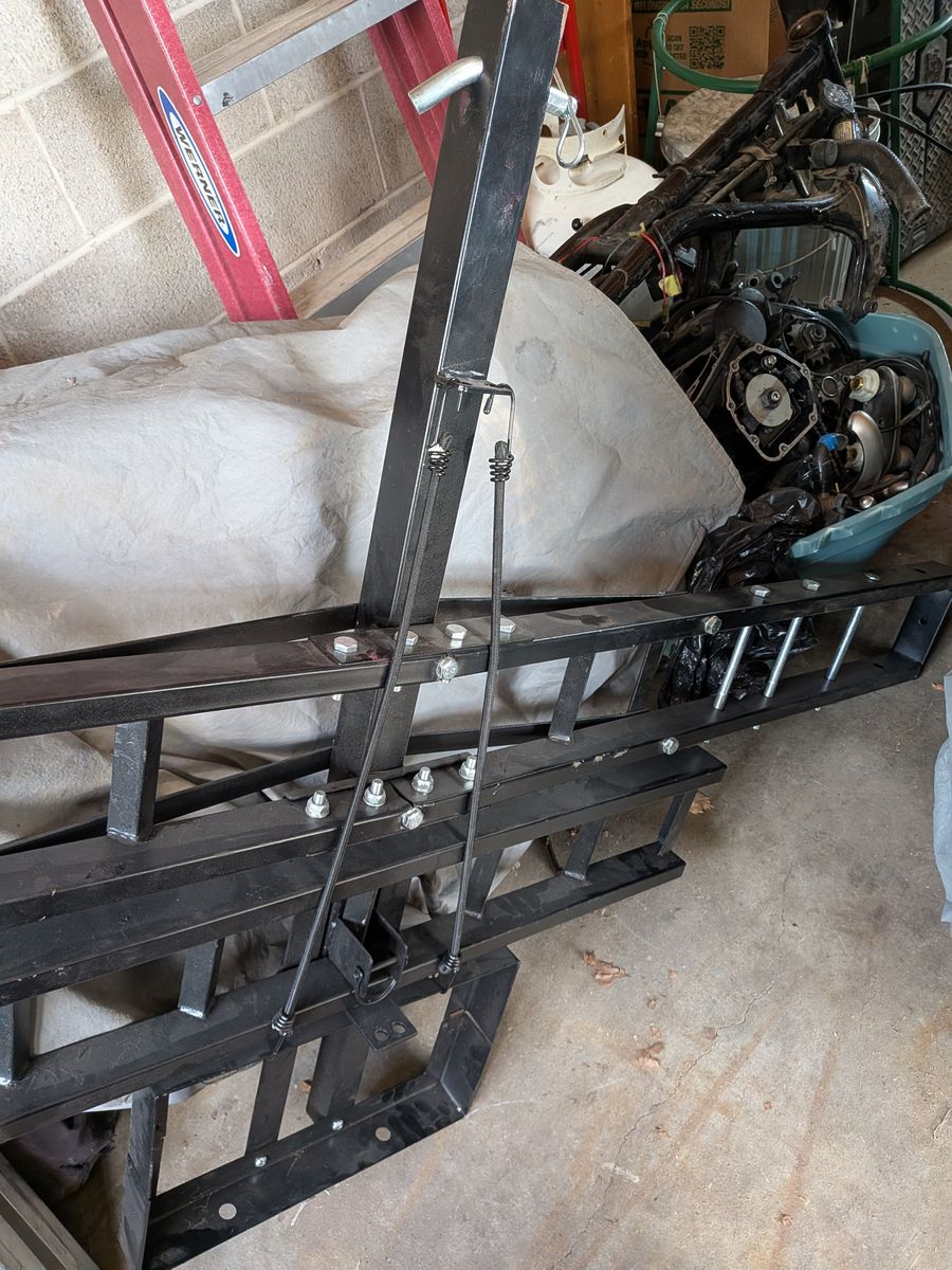 Motorcycle carrier for hitch