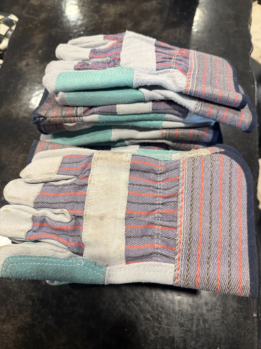 Gloves - Leather Palm Work Gloves - Brand New -