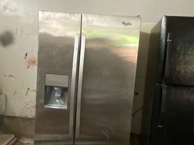 Stainless steel whirlpool fridge