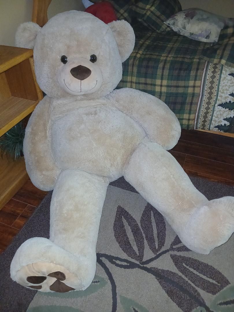 Large stuffed bear 74 in" approx.  smoke free, pet free home Like new