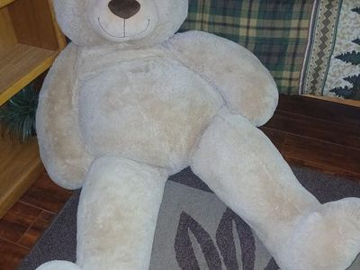 Large stuffed bear 74 in" approx. smoke free, pet free home Like new