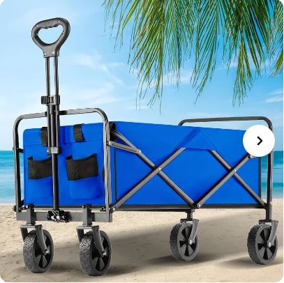 NEW! Collapsible Utility Wagon Cart – Blue