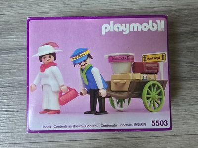 Playmobil Hotel Royal Set 5503 - Vintage Figures & Luggage Cart - New in Box