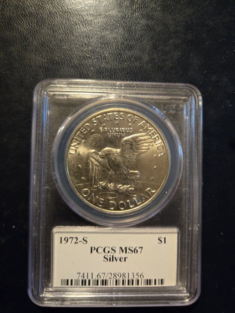 1972-S PCGS MS67 Silver One Dollar Coin