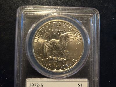 1972-S PCGS MS67 Silver One Dollar Coin