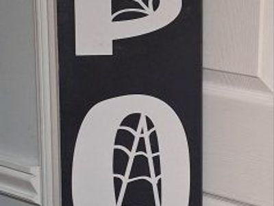 6ft Halloween 'BOO To You!' Wooden Porch Sign with Spider Decor