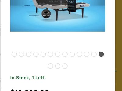 Tempur-Pedic TSF200M Queen Smart Adjustable Base w/ SleepTracker AI, Head/Foot Adjust, USB, Massage