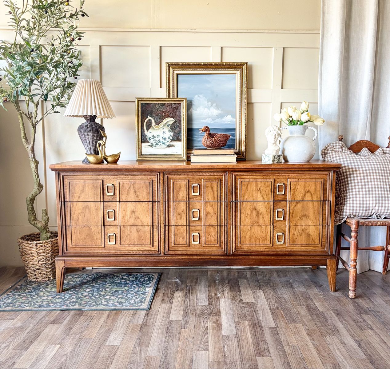 *FREE DELIVERY* Vintage MCM Dixie Oak Triple Dresser/Credenza