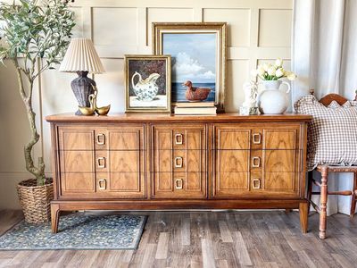 *FREE DELIVERY* Vintage MCM Dixie Oak Triple Dresser/Credenza