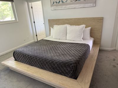 RESTORATION HARDWARE / RUSSIAN OAK KING SIZED BED.