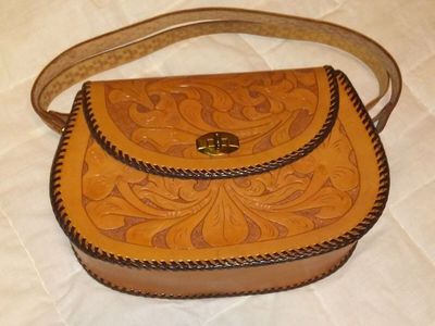 Hand-tooled Leather Purse - Vintage