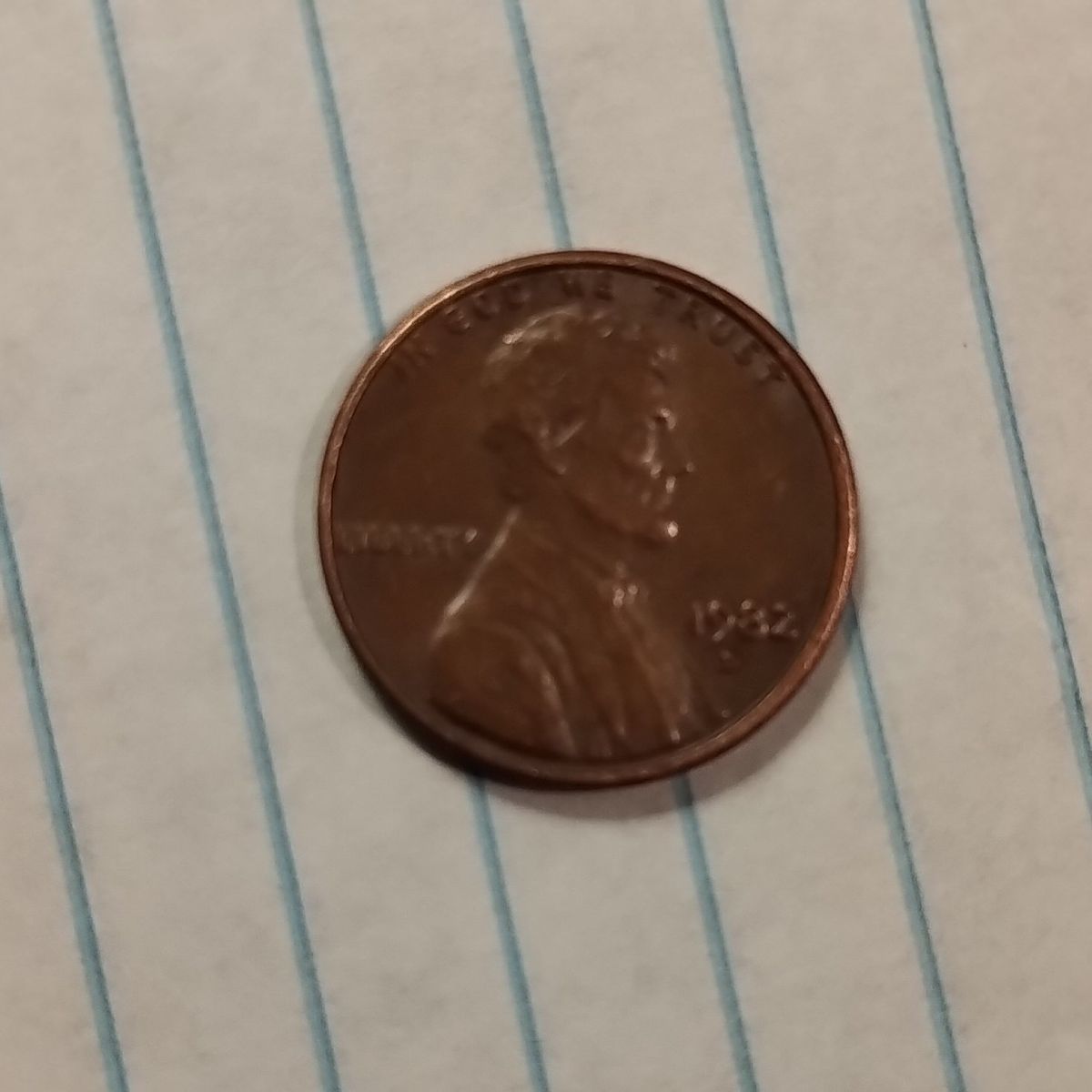 1982 D Penny