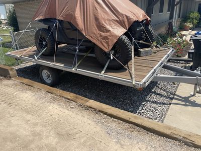 Deck over utility trailer
