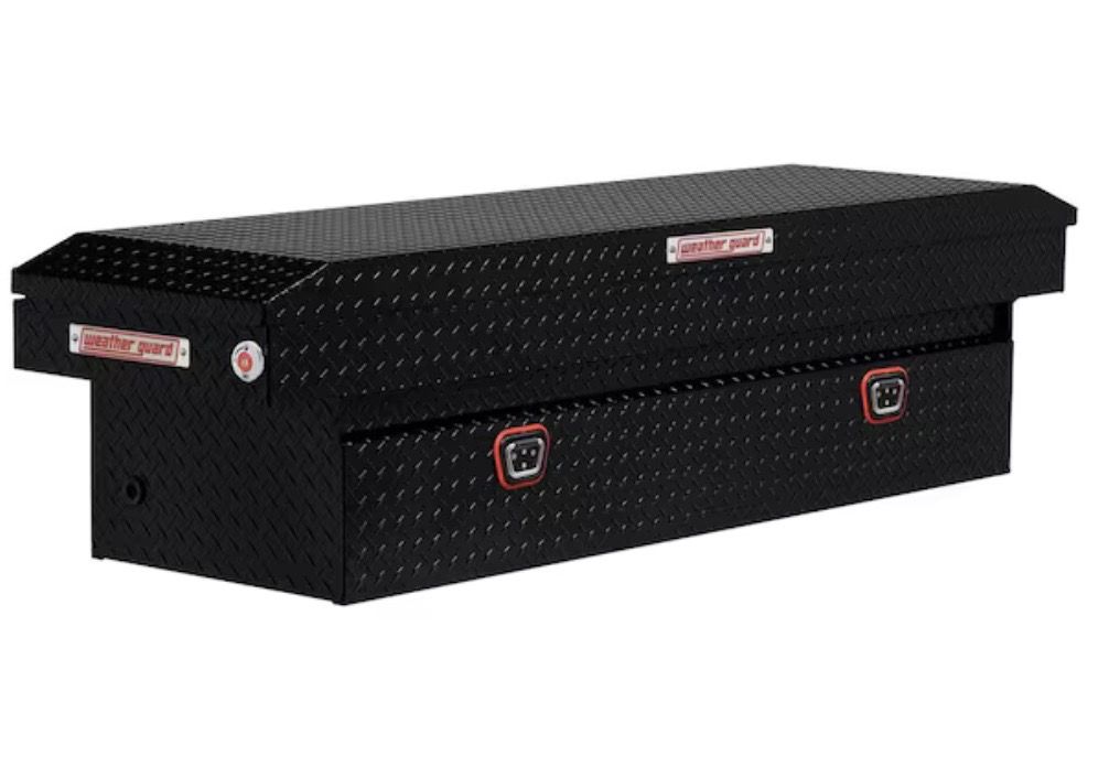 Weather Guard Crossover Truck Tool Box in Aluminum, 72 in. Full-Size, in Gloss Black