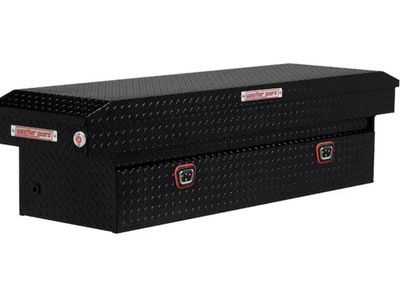 Weather Guard Crossover Truck Tool Box in Aluminum, 72 in. Full-Size, in Gloss Black