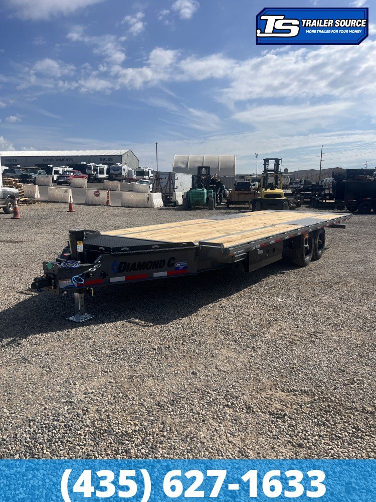8.5x24 Diamond C DET 210 Deckover Tilt Trailer - 23K GVWR -