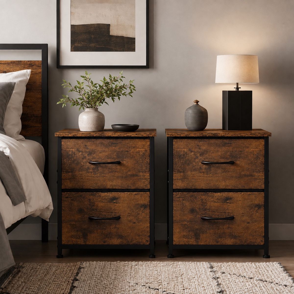 Set of 2 Modern Nightstands — $50