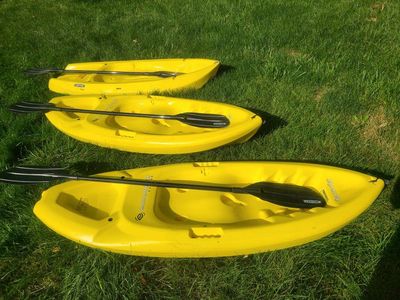 Lifetime Youth Sporty Kayak with Paddle - Yellow (Set of 3)