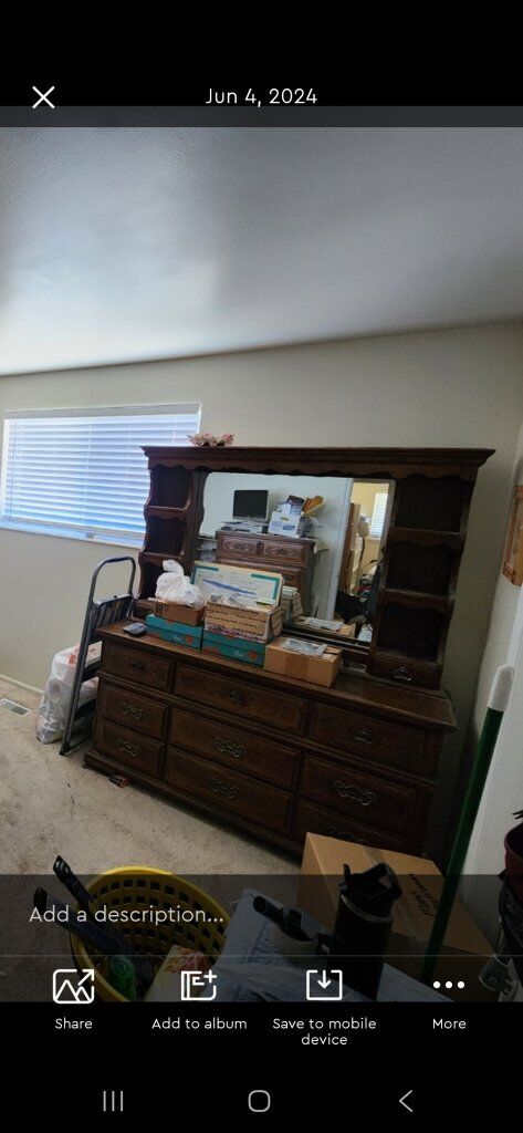 real wood, hand made bedroom set