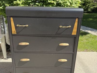 Vintage Art Deco Waterfall Wood Dresser