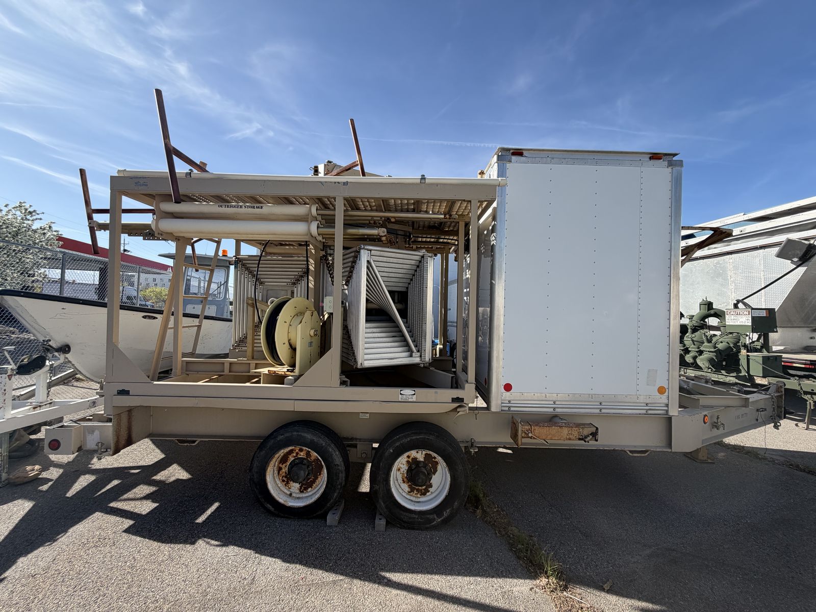 Mobile Antenna / Communications Trailer – Delta Waseca Hydraulic Mast System – Military/Industrial