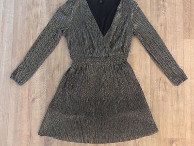 Black and gold party dress