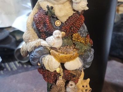 Charming Snowman with Birds and Birdhouse Figurine - Whimsical Winter Decor BOYDS Bears.