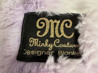 Minky Couture Lilac Tie-Dye Faux Fur Designer Blanket - Soft & Cozy Throw