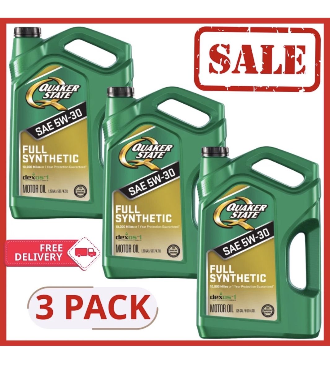 Quaker State Full Synthetic 5W-30 Motor Oil 15QTS