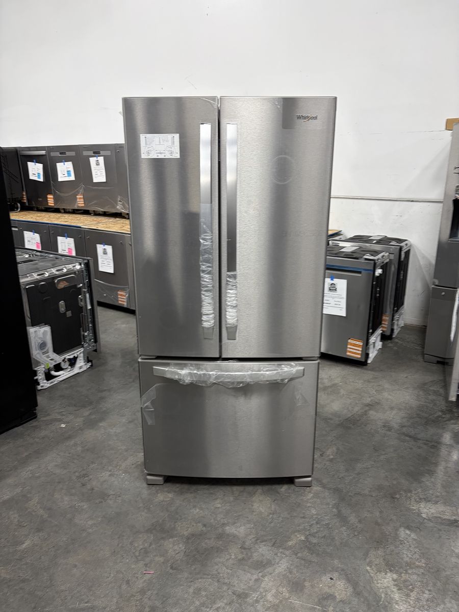 NEW WHIRLPOOL 33 INCH STAINLESS FRENCH DOOR