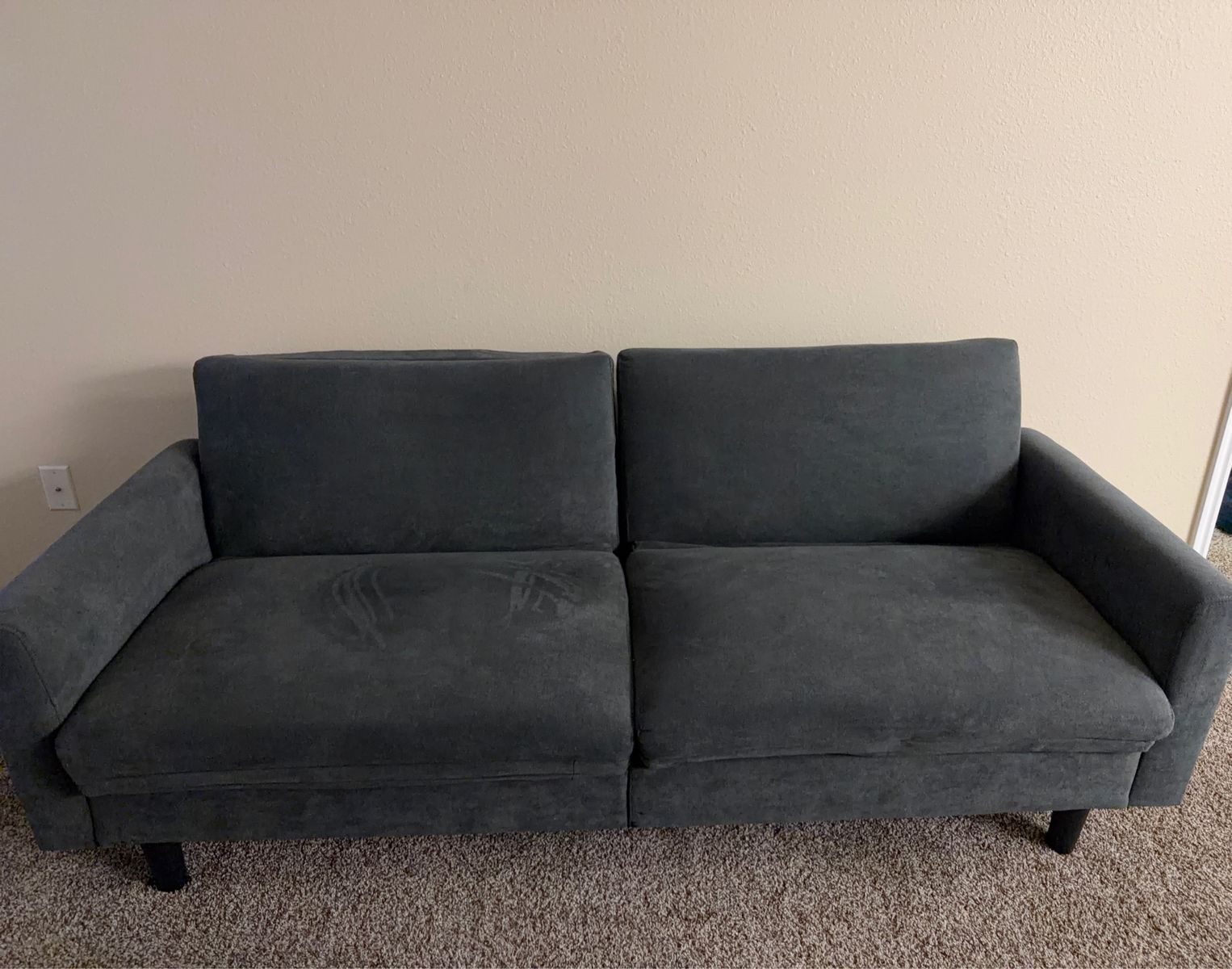 Dark Gray Convertible Futon Sofa Bed