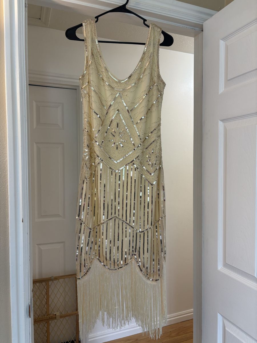 Flapper Girl Dress/Costume w/ Accessories Adult sz Med